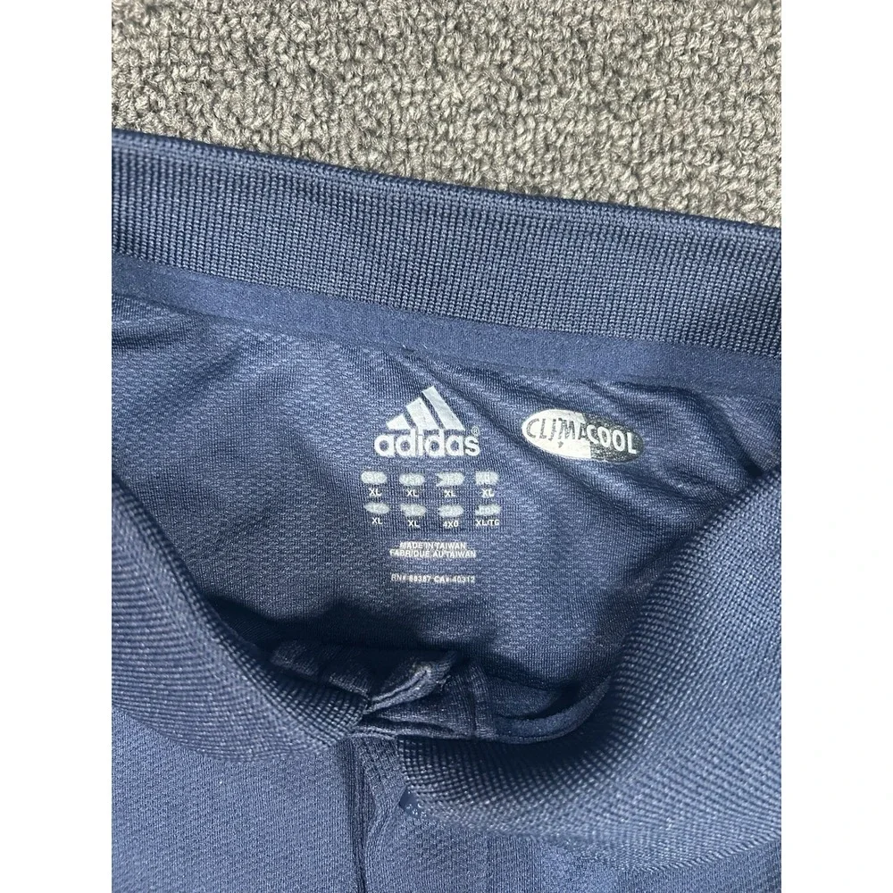 Adidas Polo‎ Men's XL Navy Blue Notre Dame Fighting Irish Embroidered Clima Cool